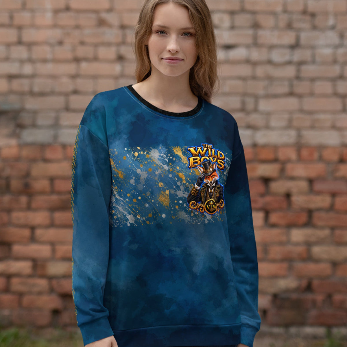 Wild Boys Canine Edition Azure Blue Fox Sweatshirt