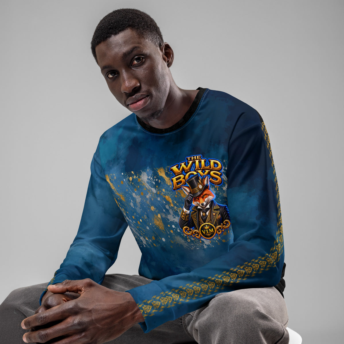 Wild Boys Canine Edition Azure Blue Fox Sweatshirt