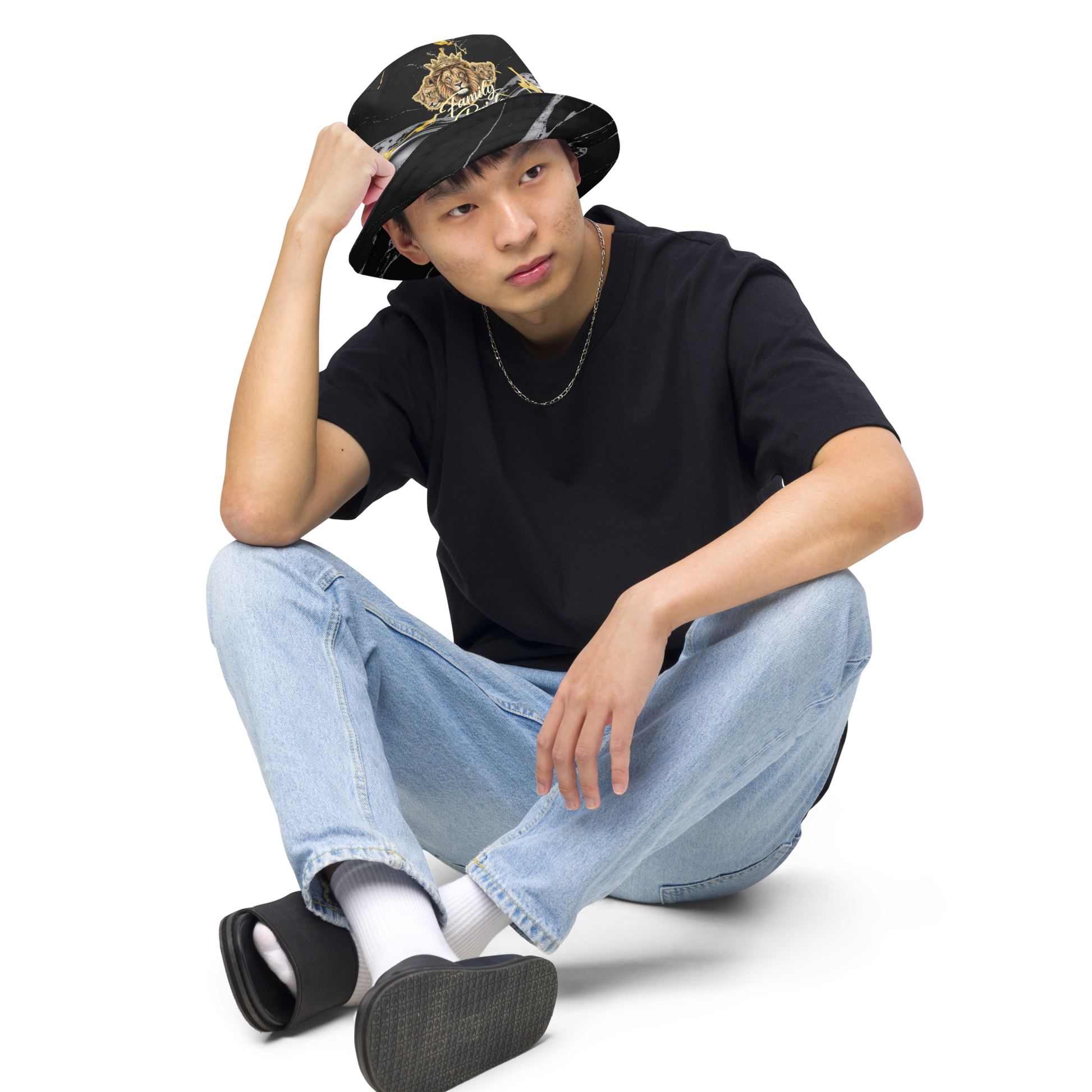 V.I.M Sigil Family Pride Shadow & Gold Reversible Bucket Hat - Velvet Ink Market (V.I.M)