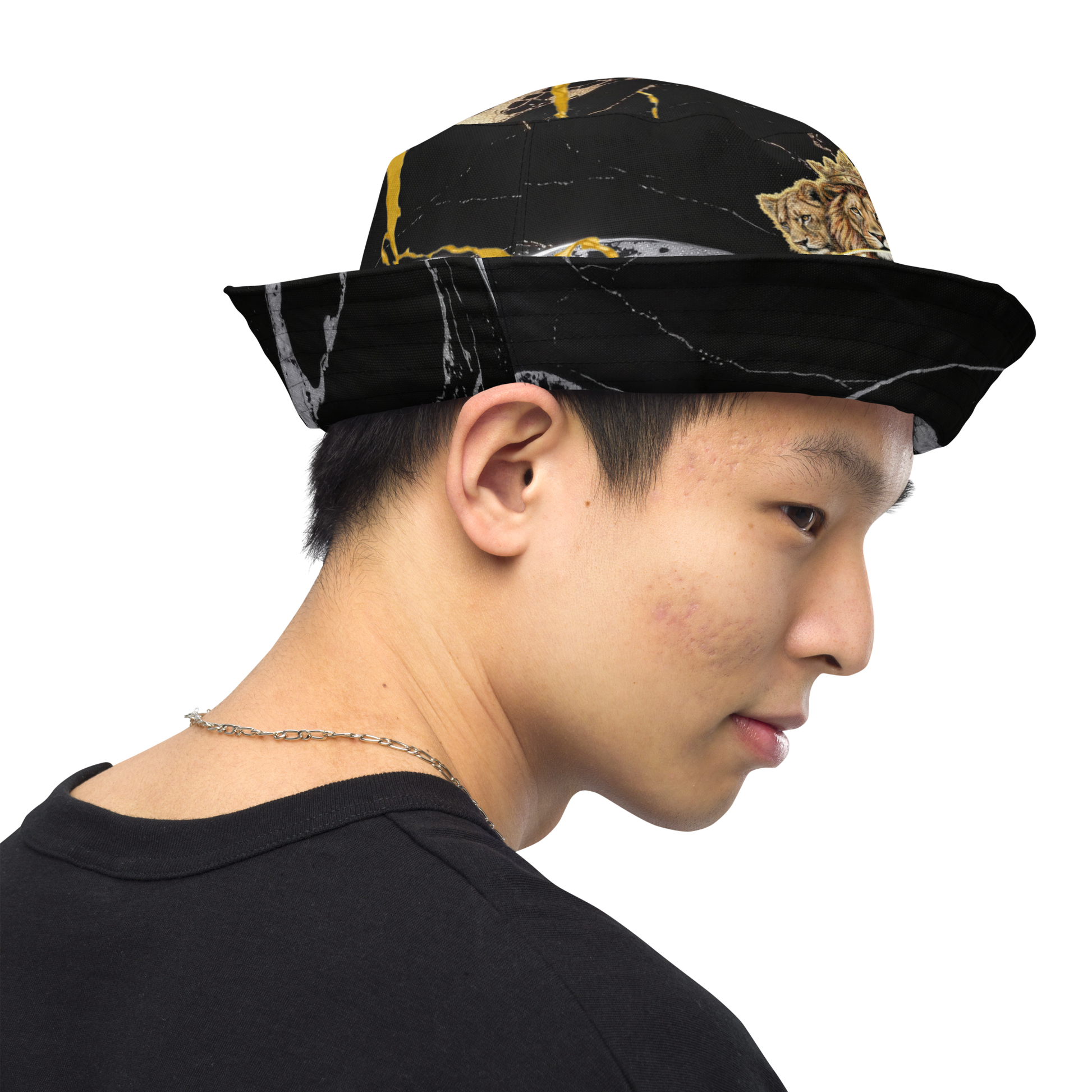 V.I.M Sigil Family Pride Shadow & Gold Reversible Bucket Hat - Velvet Ink Market (V.I.M)
