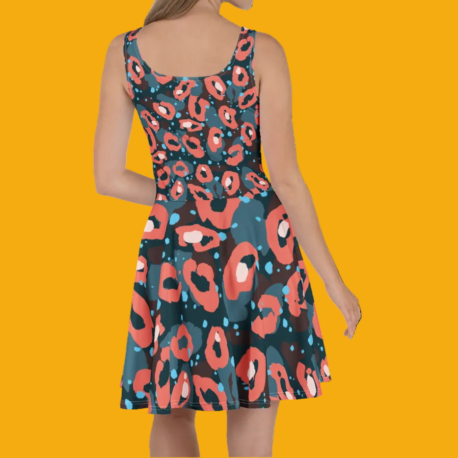 Wild Sovereign Leopard Skater Dress - Velvet Ink Market (V.I.M)