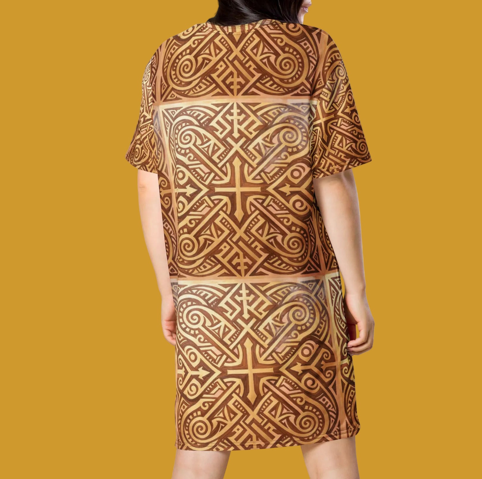 V.I.M Nordic Tribal Print Design T-shirt dress - Velvet Ink Market (V.I.M)