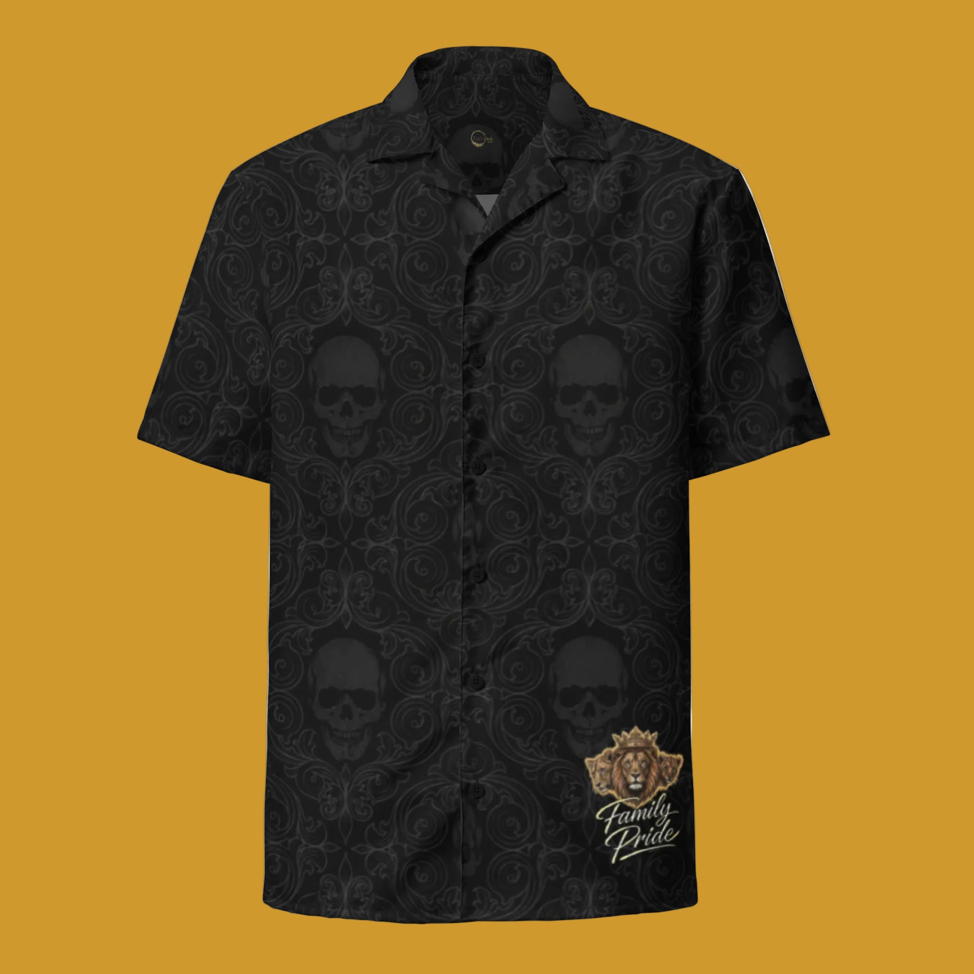 Tribal Skull Family Pride Unisex Button Shirt - Velvet Ink Market (V.I.M)