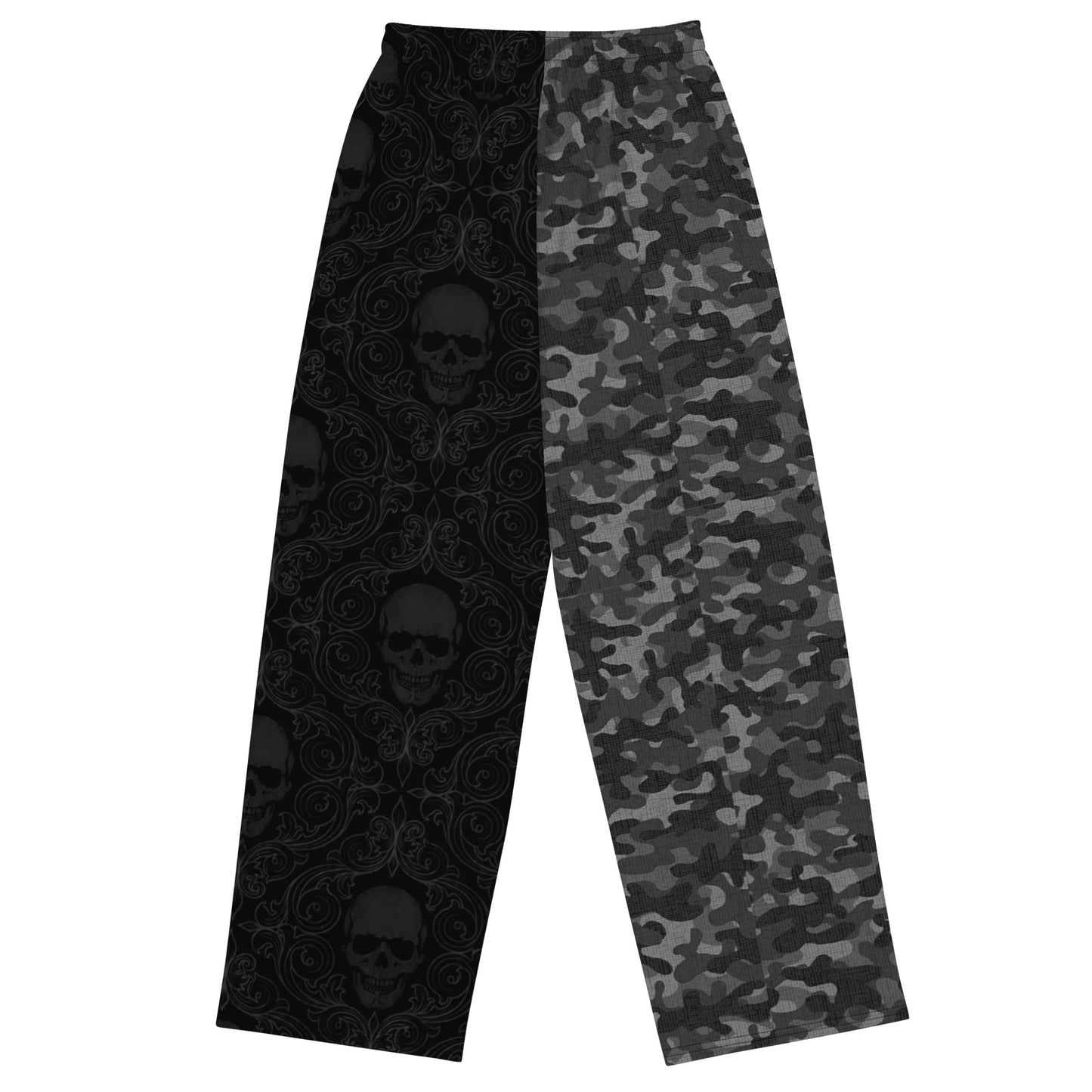 V.I.M Half Leg Camo Tribal Skull Wide-Leg Pants - Velvet Ink Market (V.I.M)