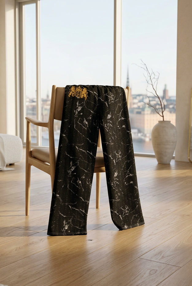 V.I.M black skull marble wide-leg pants