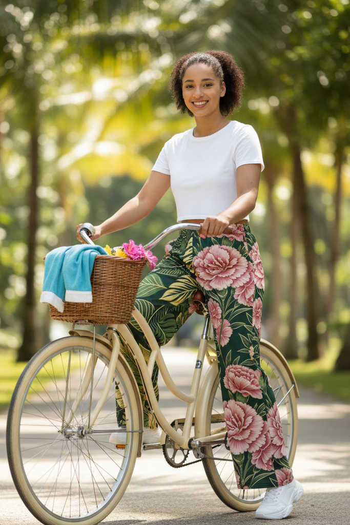 V.I.M Bold Floral Wide-Leg Pants - Velvet Ink Market (V.I.M)