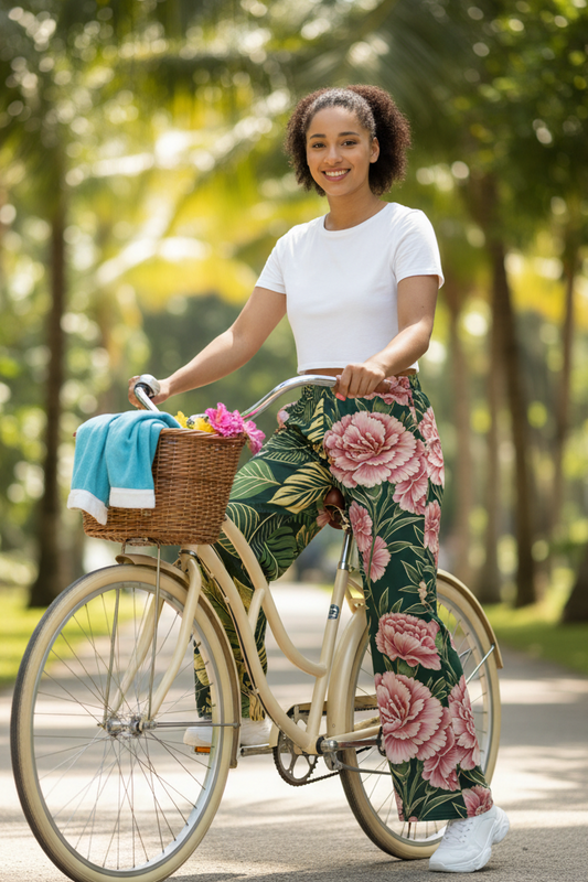 V.I.M Bold Floral Wide-Leg Pants - Velvet Ink Market (V.I.M)