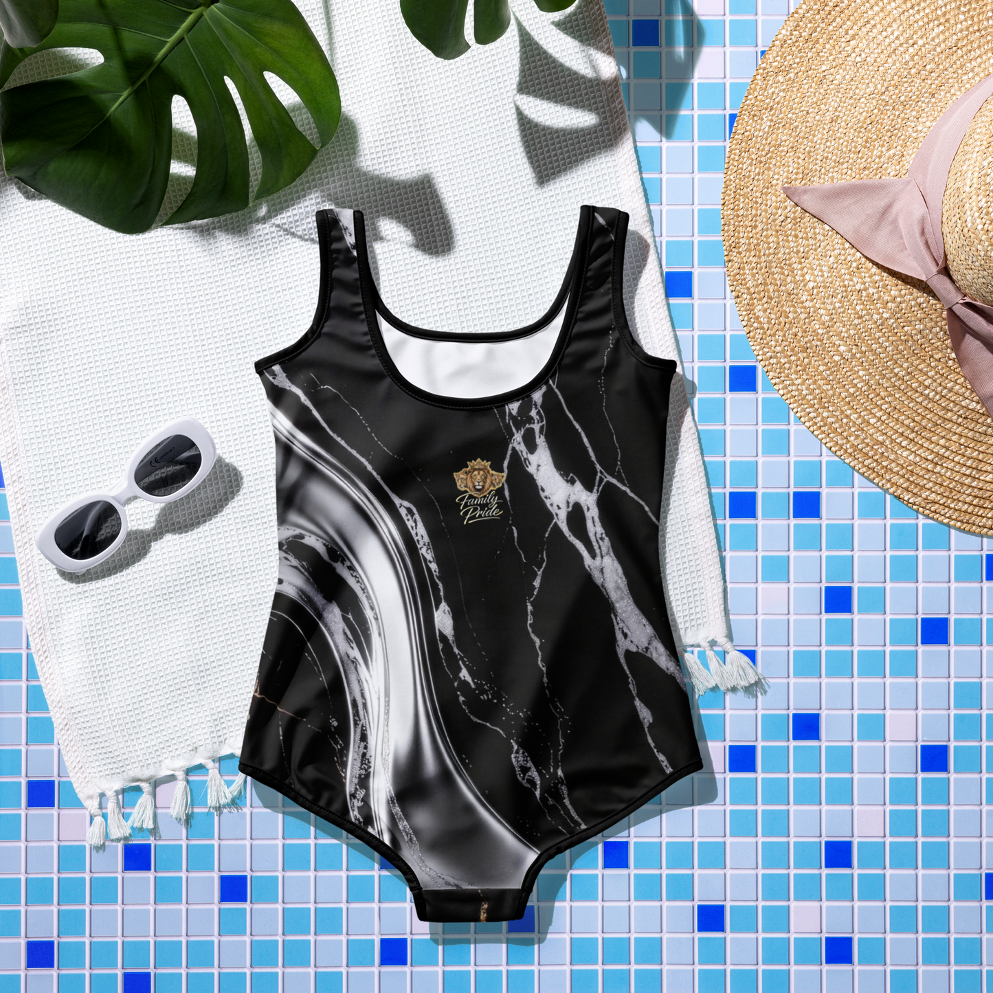 V.I.M Marble Gold & Silver Youth Swimsuit - Velvet Ink Market (V.I.M)