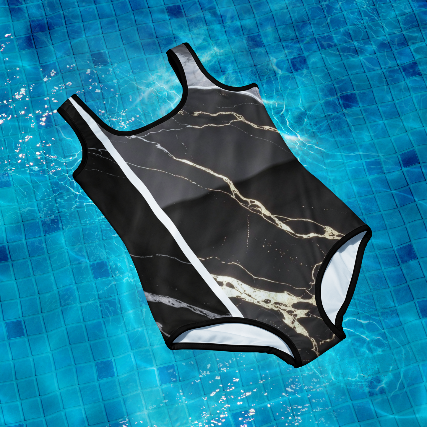 V.I.M Marble Gold & Silver Youth Swimsuit - Velvet Ink Market (V.I.M)