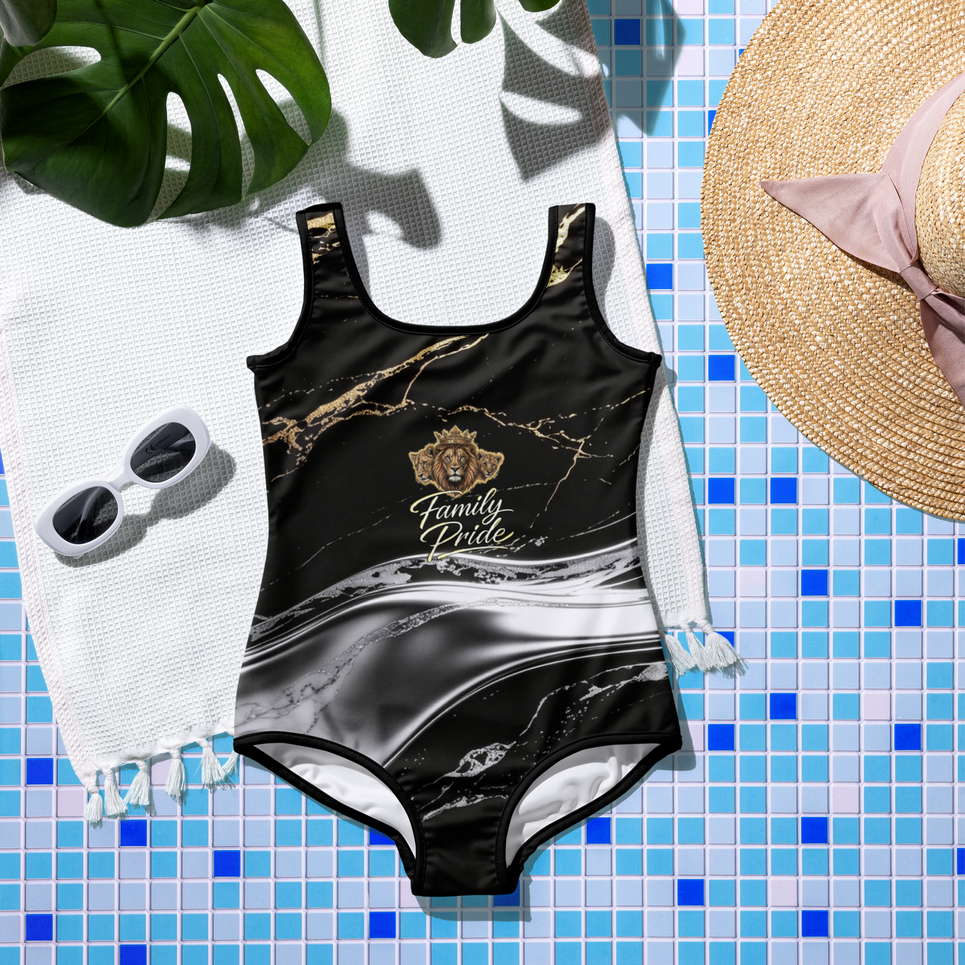 V.I.M Obsidian Marble Youth Swimsuit - Velvet Ink Market (V.I.M)