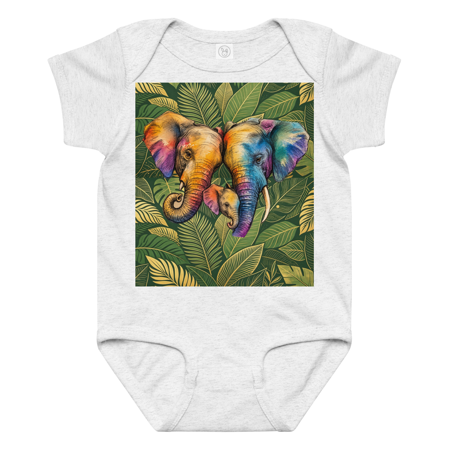 V.I.M Elephant Family Baby Comfort Jersey Bodysuit - Velvet Ink Market (V.I.M)