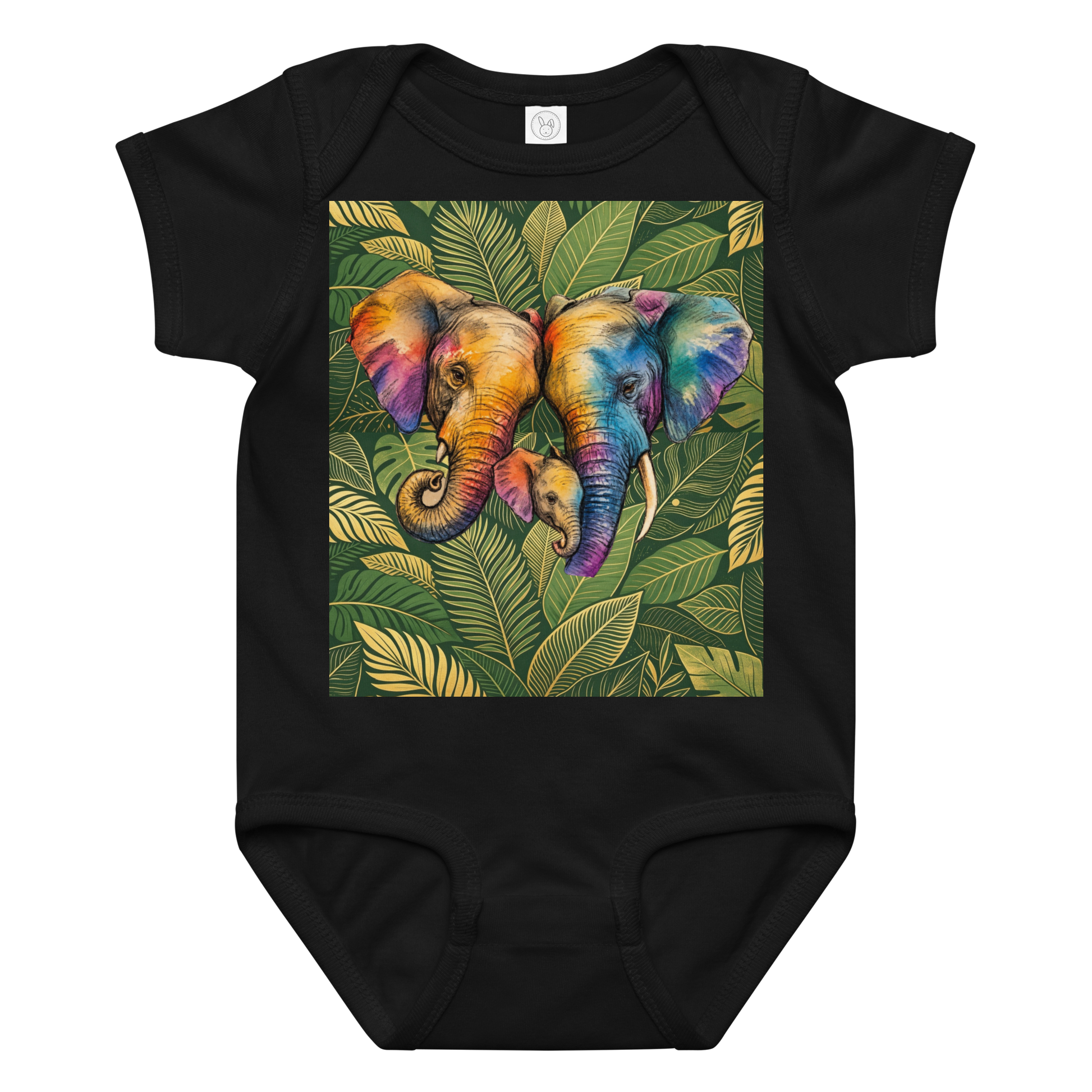 V.I.M Elephant Family Baby Comfort Jersey Bodysuit - Velvet Ink Market (V.I.M)