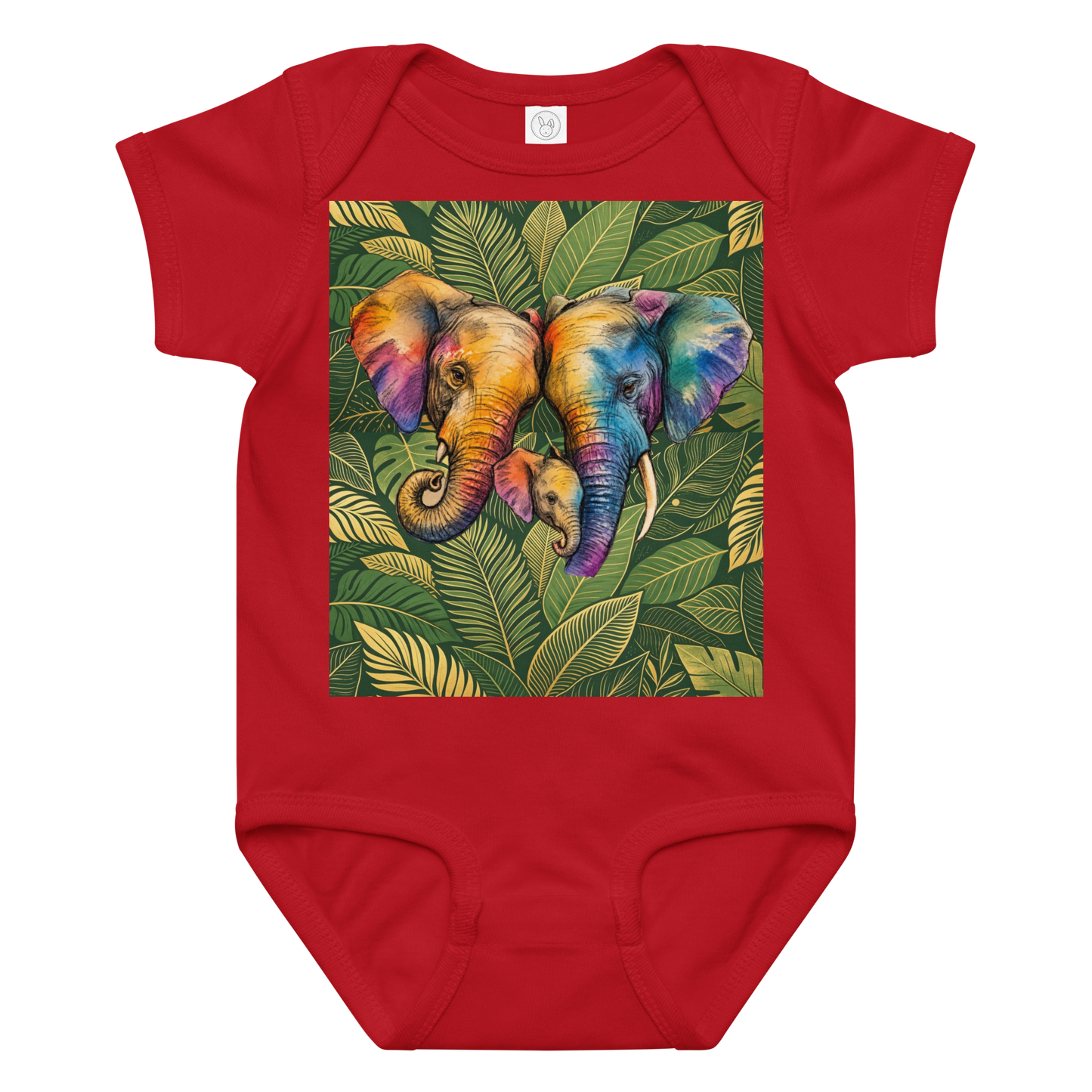 V.I.M Elephant Family Baby Comfort Jersey Bodysuit - Velvet Ink Market (V.I.M)