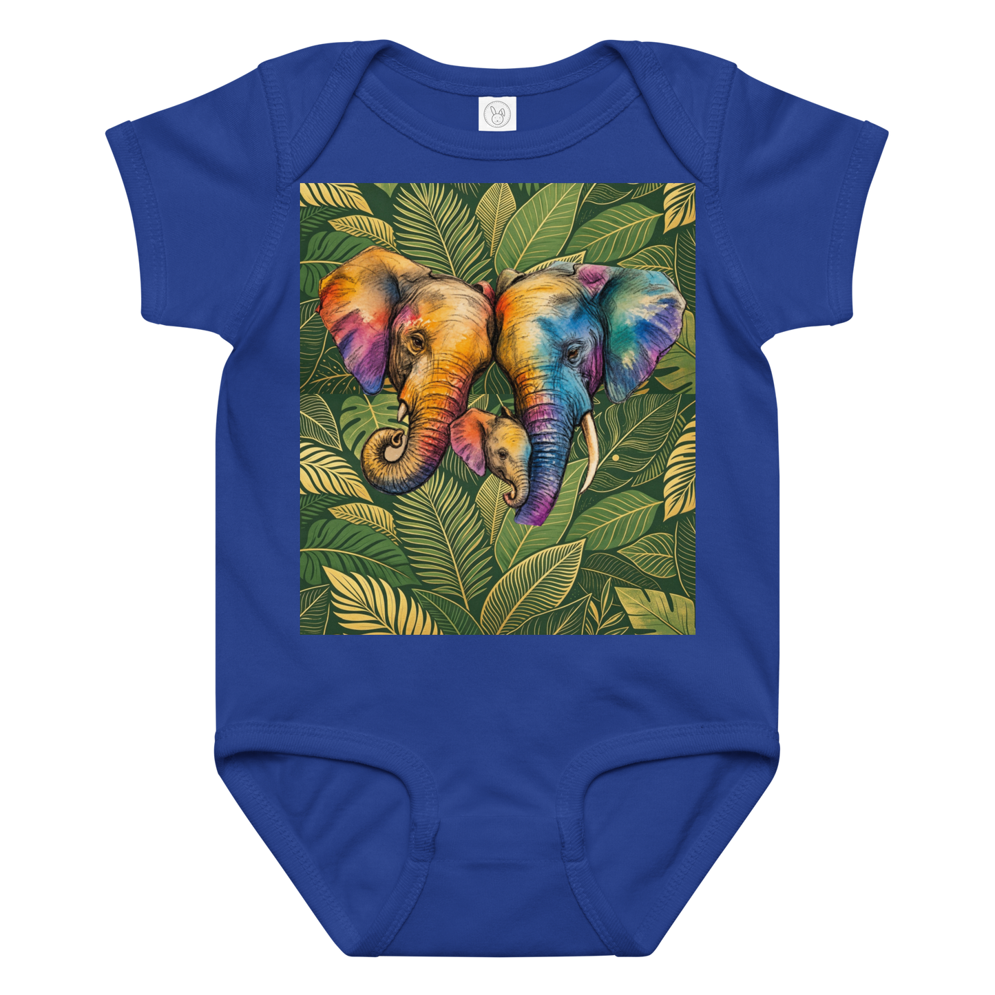V.I.M Elephant Family Baby Comfort Jersey Bodysuit - Velvet Ink Market (V.I.M)