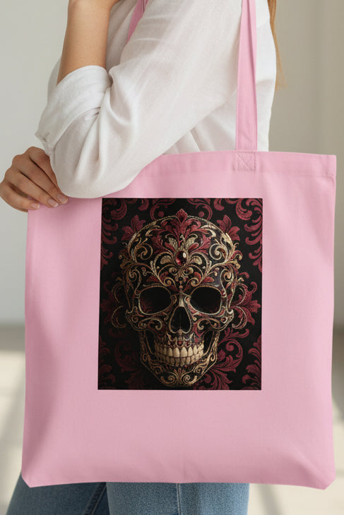 V.I.M Tribal Skull Print Cotton Tote Bag - Velvet Ink Market (V.I.M)
