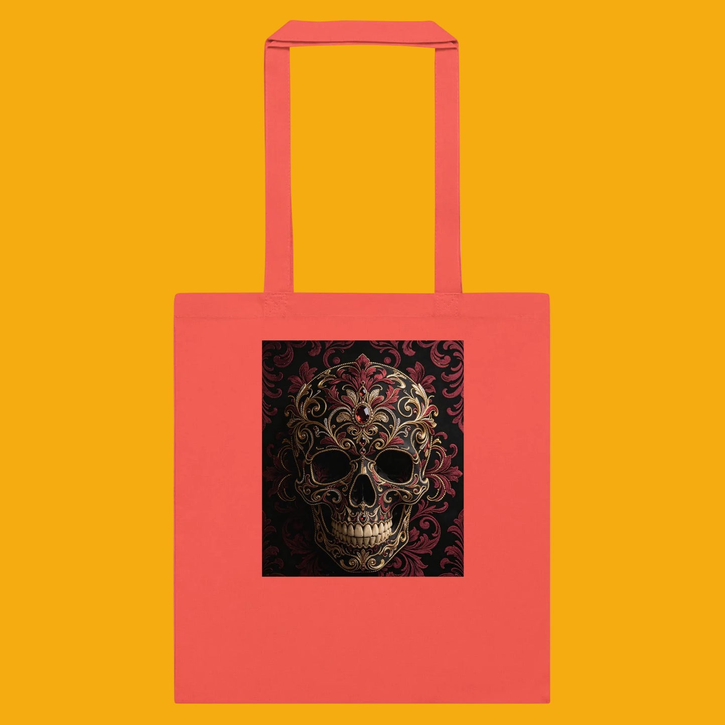 V.I.M Tribal Skull Print Cotton Tote Bag - Velvet Ink Market (V.I.M)