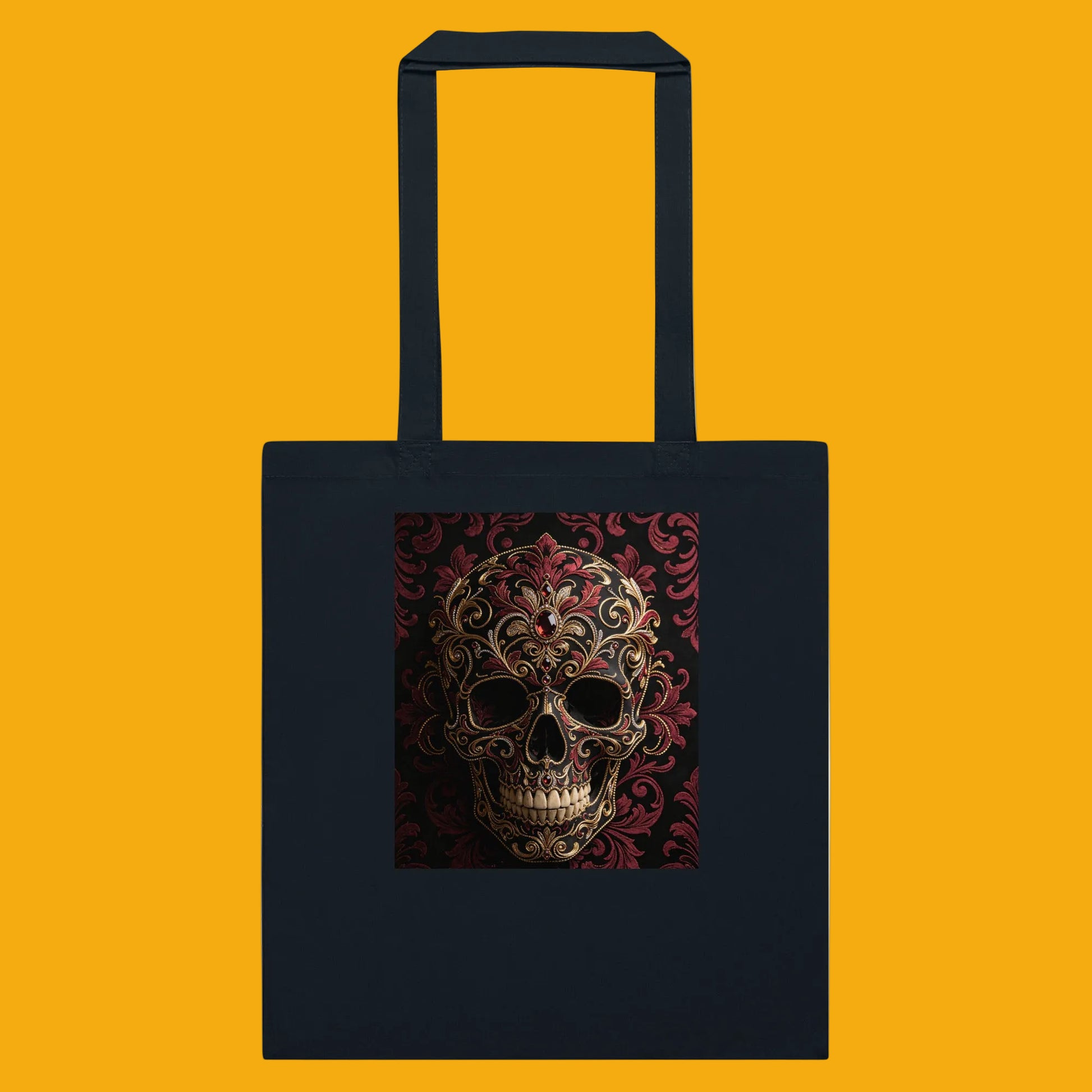 V.I.M Tribal Skull Print Cotton Tote Bag - Velvet Ink Market (V.I.M)