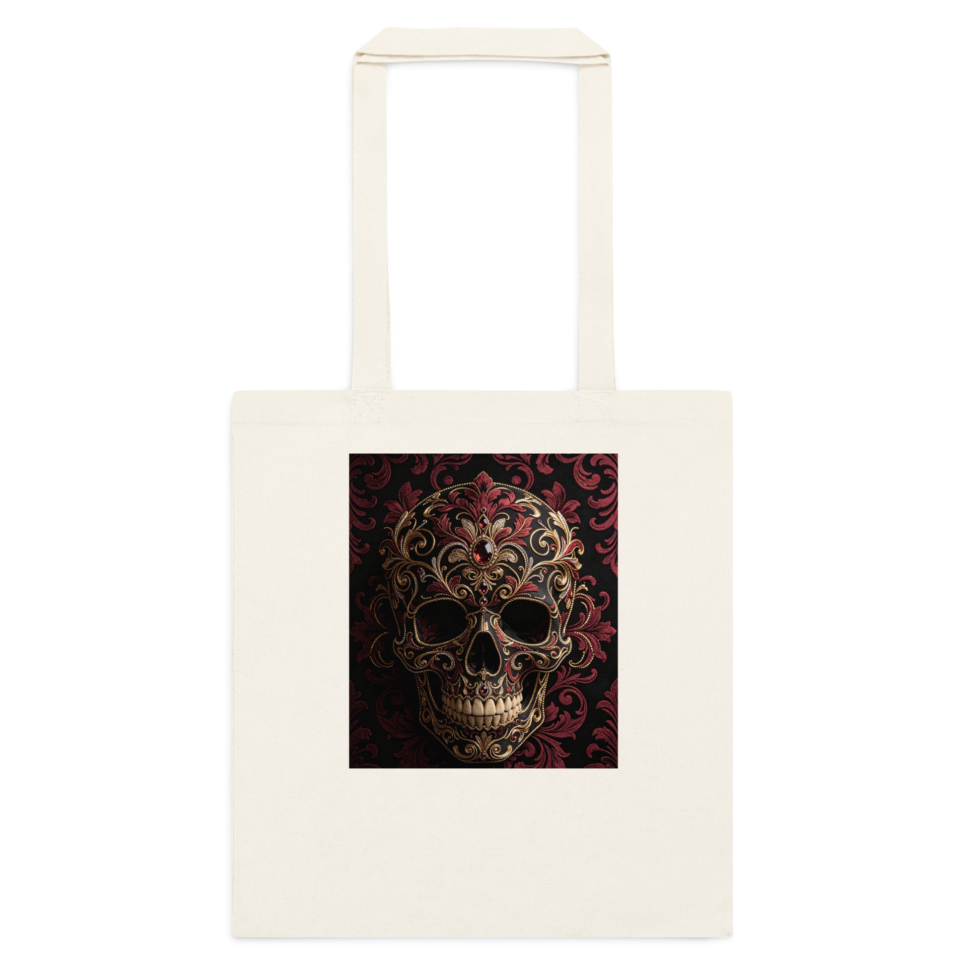 V.I.M Tribal Skull Print Cotton Tote Bag - Velvet Ink Market (V.I.M)