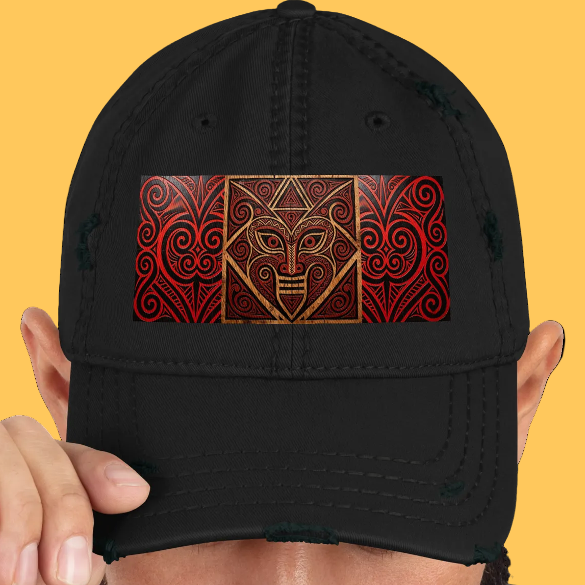 V.I.M Mauri Tribal Heritage Distressed Dad Hat - Velvet Ink Market (V.I.M)