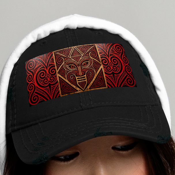 V.I.M Mauri Tribal Heritage Distressed Dad Hat - Velvet Ink Market (V.I.M)