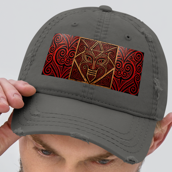 V.I.M Mauri Tribal Heritage Distressed Dad Hat - Velvet Ink Market (V.I.M)