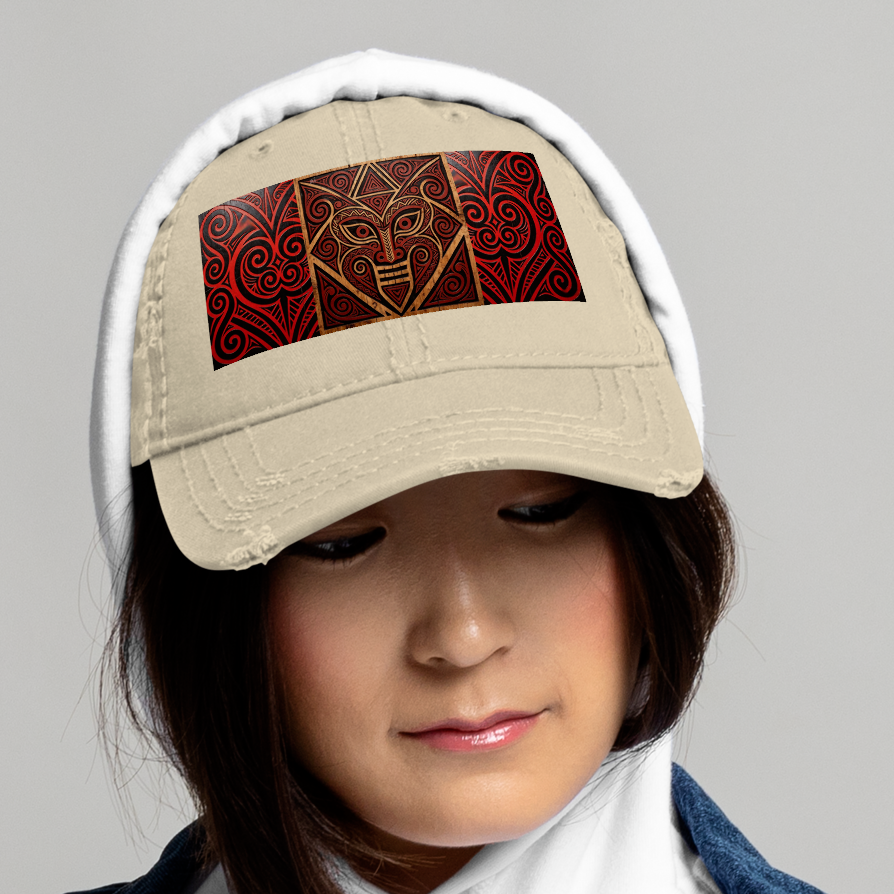 V.I.M Mauri Tribal Heritage Distressed Dad Hat - Velvet Ink Market (V.I.M)