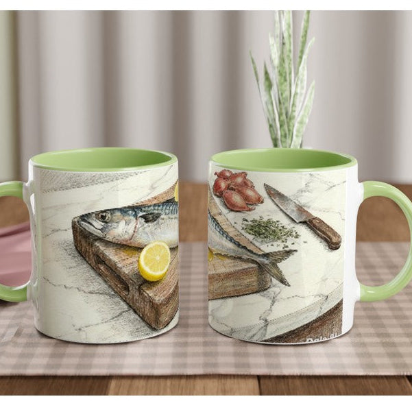 Chef Kitchen Mackerel Ceramic Mug - Velvet Ink Market (V.I.M)