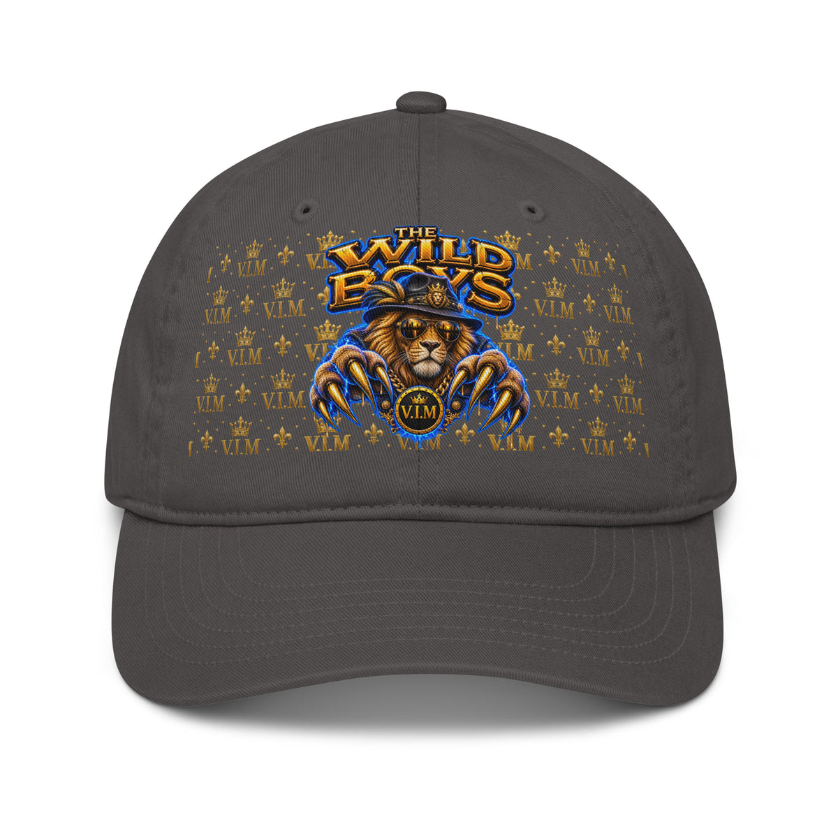Wild Boys Lion Graphic Dad Hat — front view
