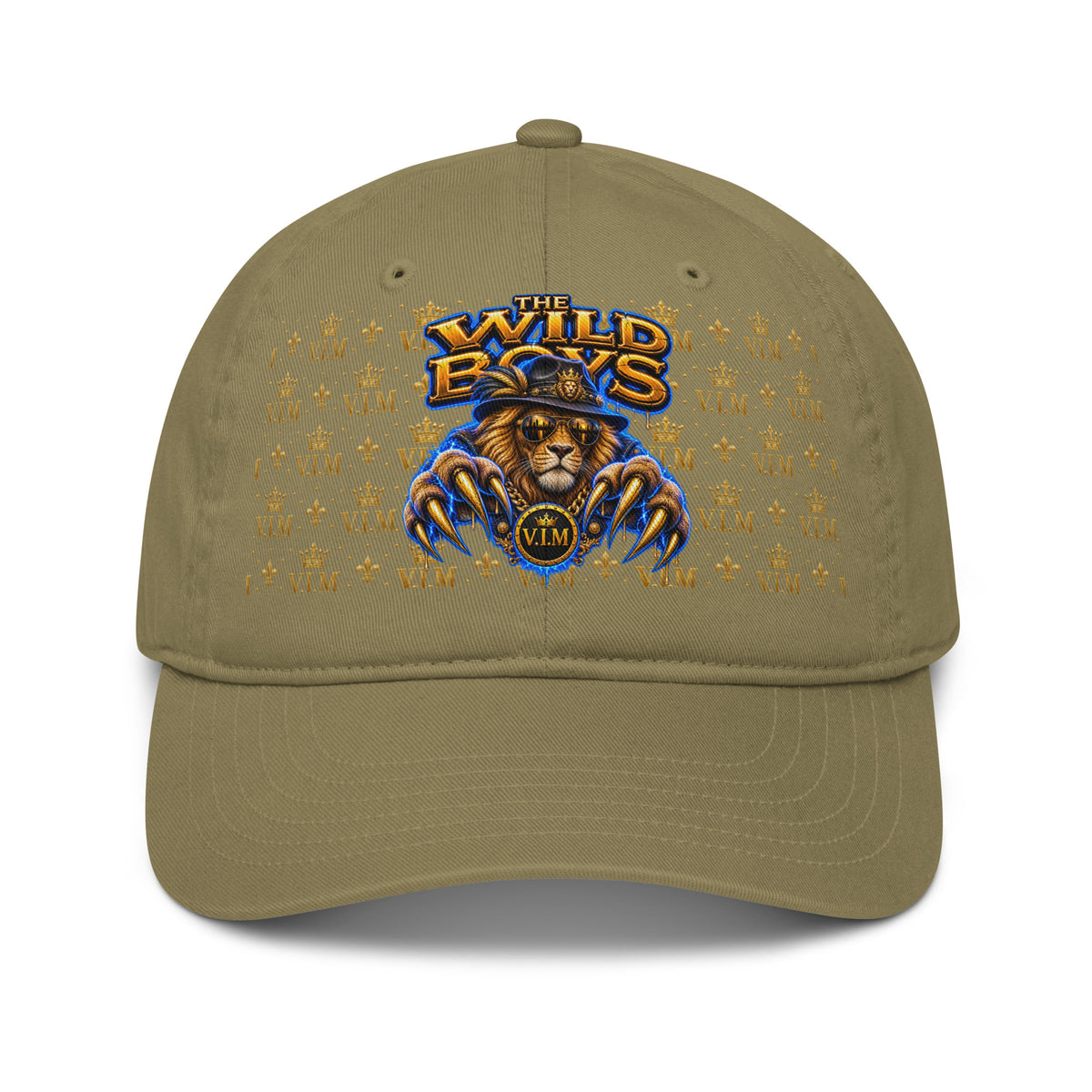 Wild Boys Lion Graphic Dad Hat — front view