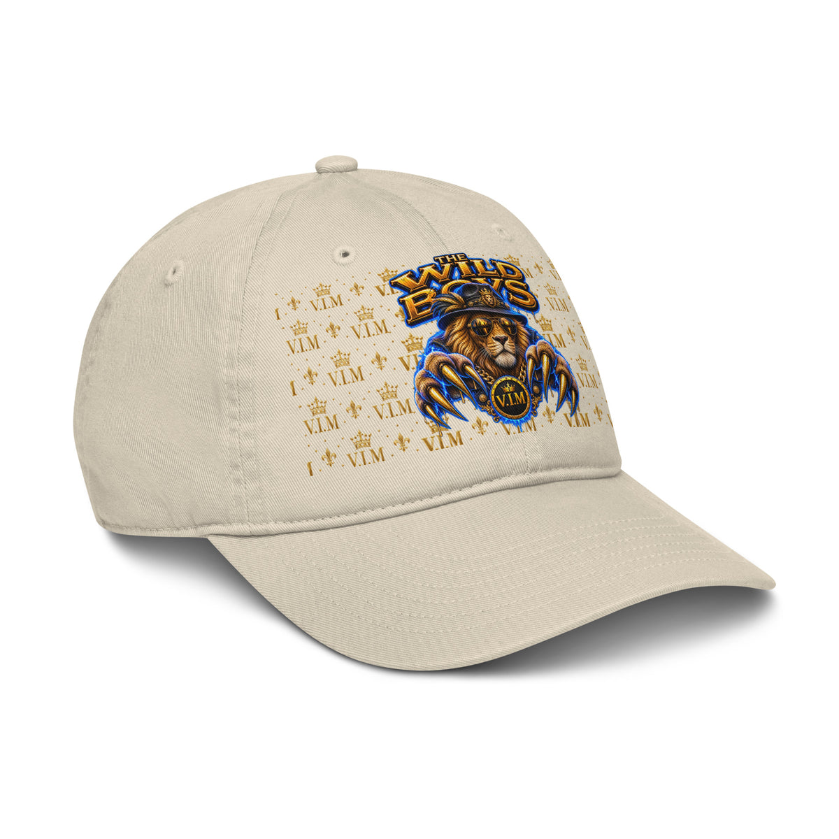 Wild Boys Lion Graphic Dad Hat — right front view