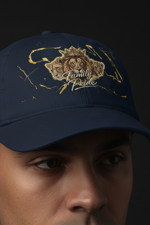 V.I.M Family Pride Lion Brand Organic Dad Hat - Velvet Ink Market (V.I.M)