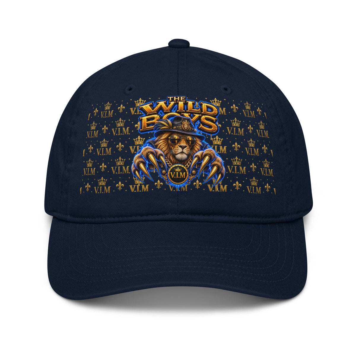 Wild Boys Lion Graphic Dad Hat — front view