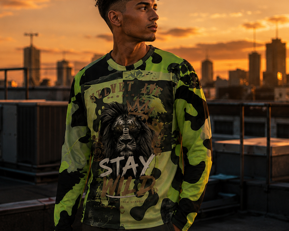 V.I.M Bold Camo All Over Print Recycled Hockey Fan Jersey - Velvet Ink Market (V.I.M)