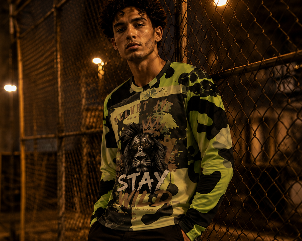 V.I.M Bold Camo All Over Print Recycled Hockey Fan Jersey - Velvet Ink Market (V.I.M)