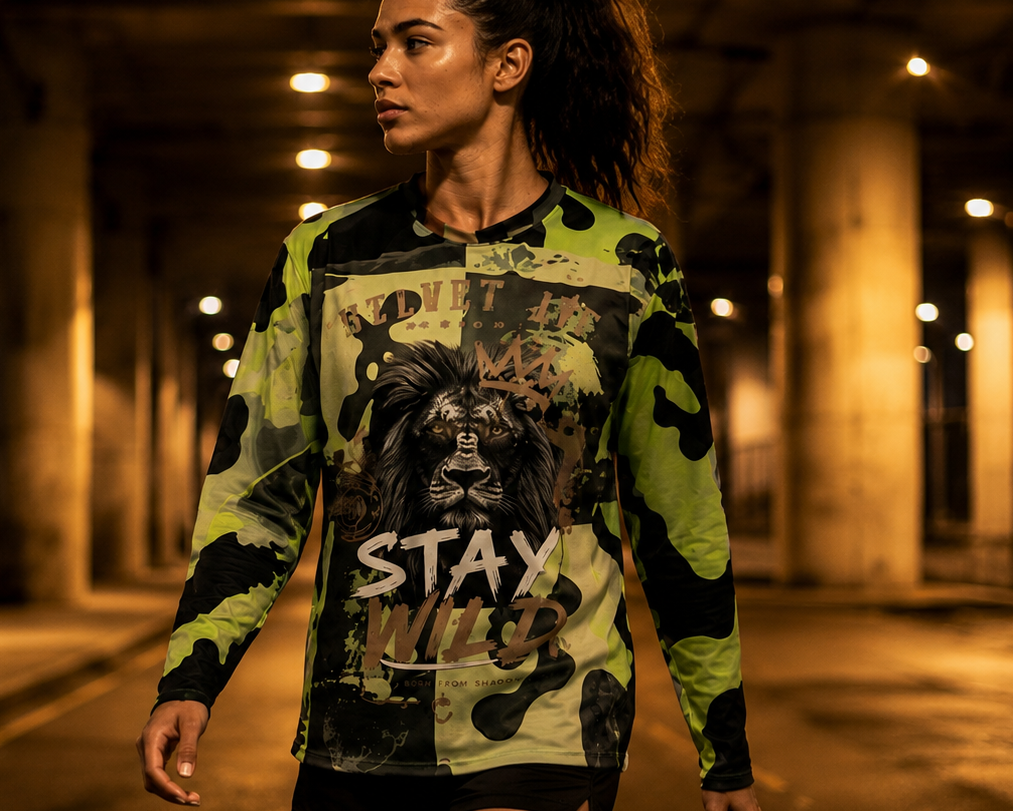 V.I.M Bold Camo All Over Print Recycled Hockey Fan Jersey - Velvet Ink Market (V.I.M)