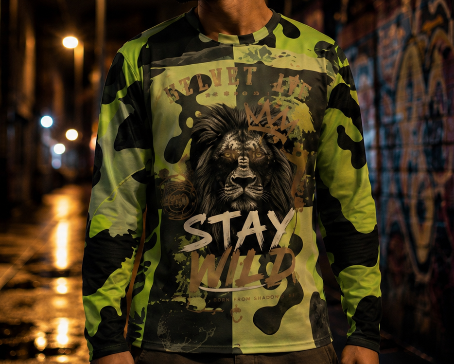 V.I.M Bold Camo All Over Print Recycled Hockey Fan Jersey - Velvet Ink Market (V.I.M)