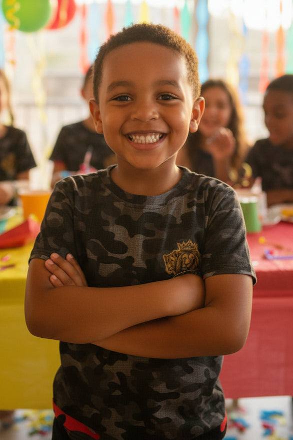 Urban Camo Pride Kids T-Shirt – Adventure-Ready Comfort for Kids - Velvet Ink Market (V.I.M)