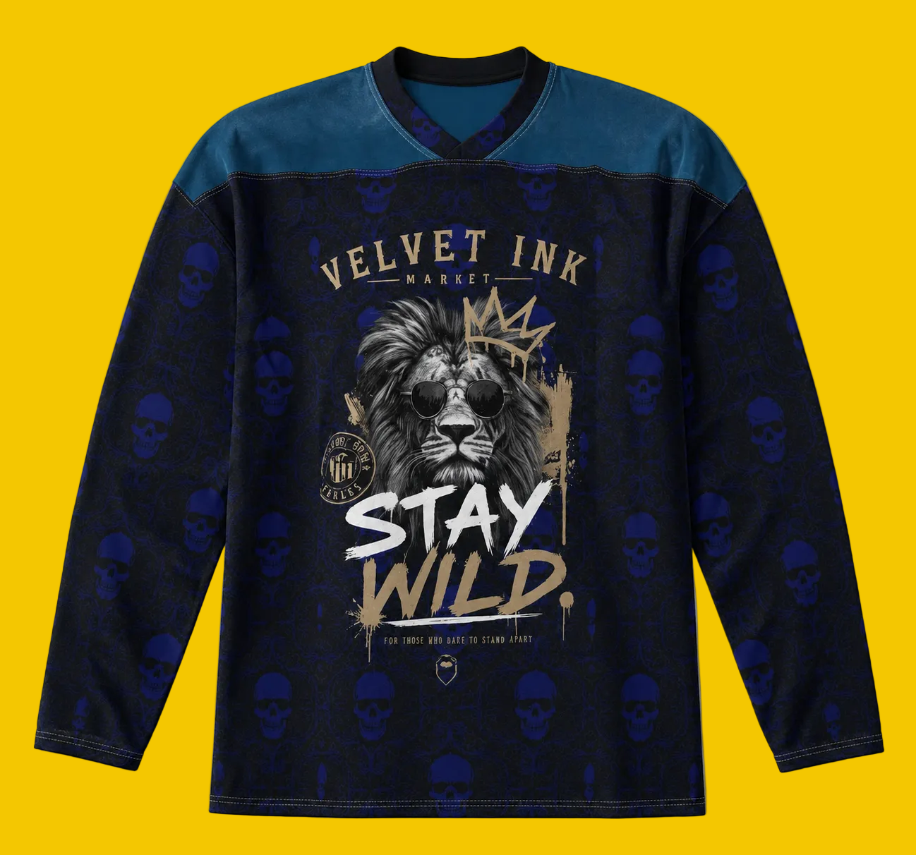 Unleash Your Spirit with the Midnight Blue Hockey Jersey - Velvet Ink Market (V.I.M)