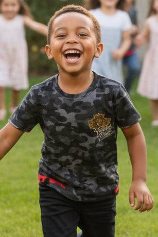 Urban Camo Pride Kids T-Shirt – Adventure-Ready Comfort for Kids - Velvet Ink Market (V.I.M)