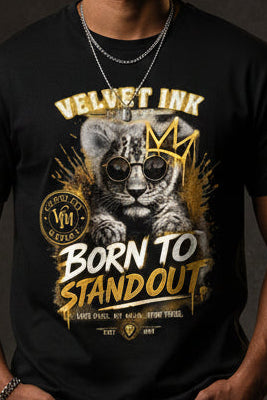 V.I.M 'Born to Stand Out' Lion Cub Tee - Velvet Ink Market (V.I.M)