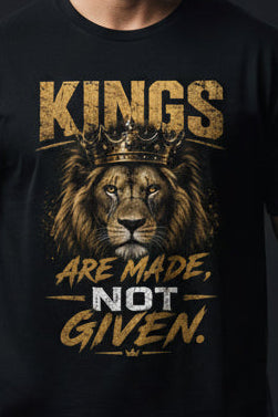 V.I.M 'Kings Are Made, Not Given' Lion Tee - Velvet Ink Market (V.I.M)