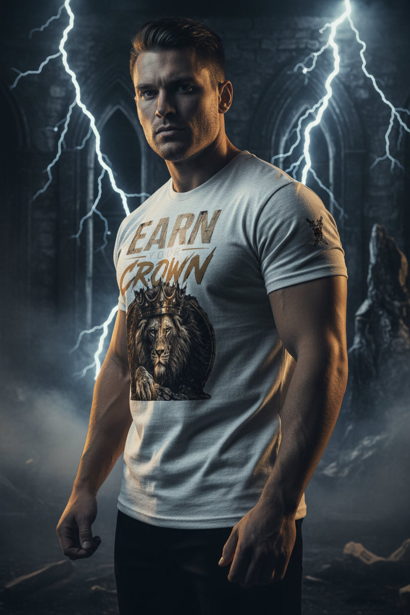 V.I.M 'Earn Your Crown' Lion Tee - Velvet Ink Market (V.I.M)