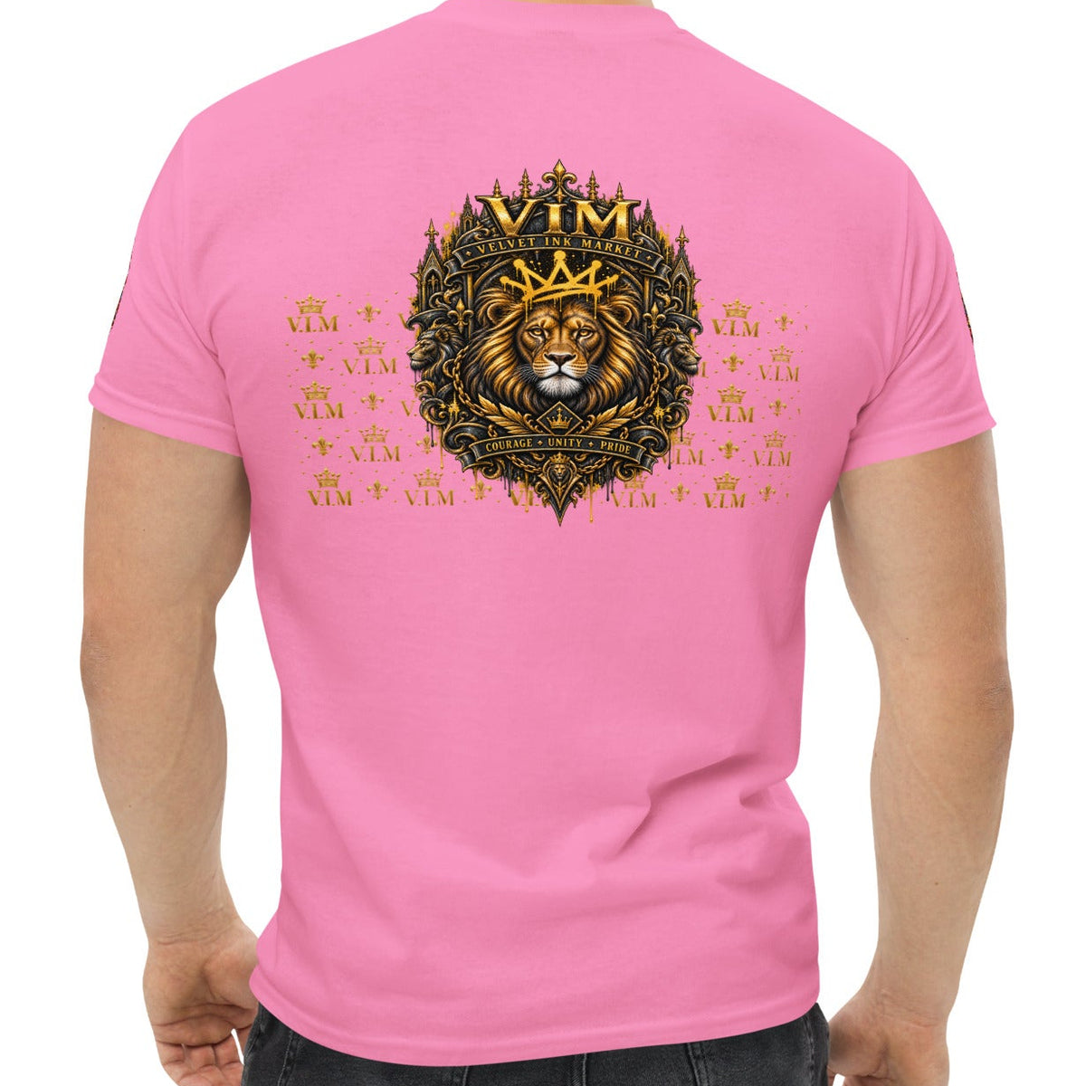 Velvet Ink Market Good Vibes Only Lion T-Shirt, back view.