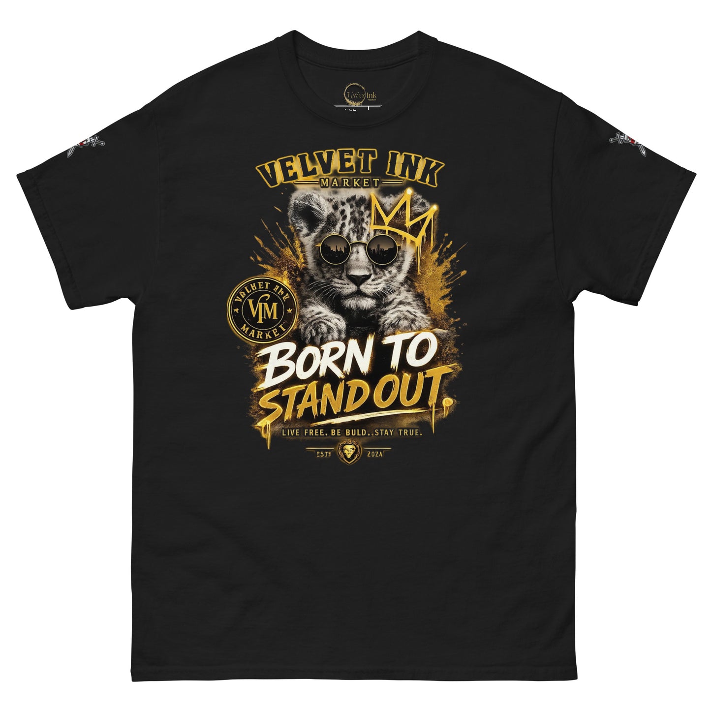 V.I.M 'Born to Stand Out' Lion Cub Tee - Velvet Ink Market (V.I.M)