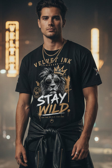 V.I.M 'Stay Wild' Lion Tee - Velvet Ink Market (V.I.M)