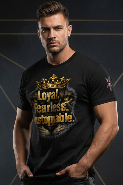 V.I.M 'Loyal. Fearless. Unstoppable.' Lion Tee - Velvet Ink Market (V.I.M)