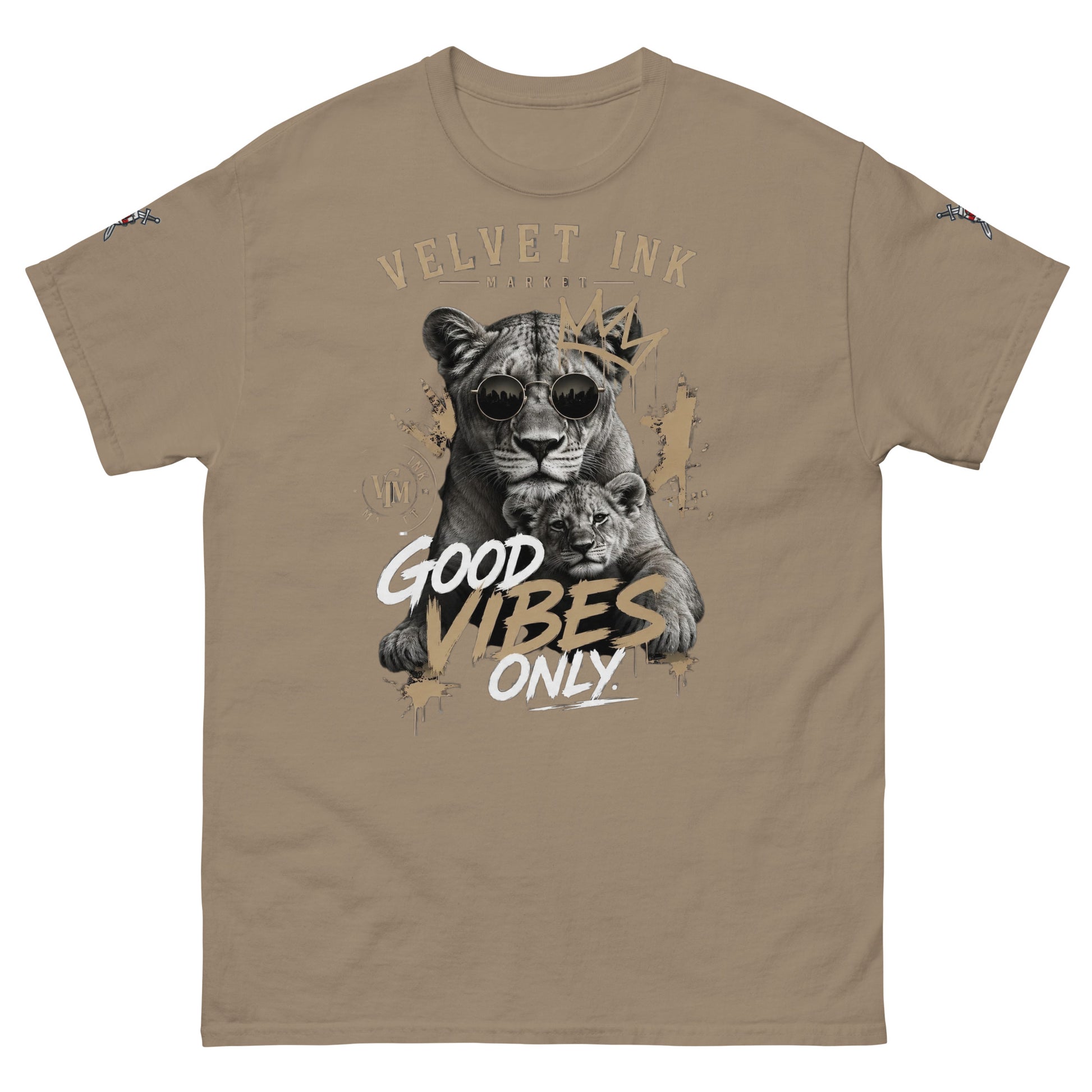 V.I.M 'Good Vibes' Lion Family Tee - Velvet Ink Market (V.I.M)