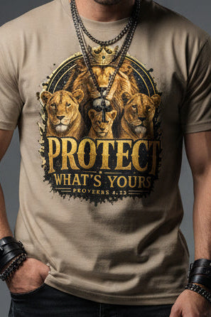 V.I.M 'Protect What's Yours' Lion Tee - Velvet Ink Market (V.I.M)