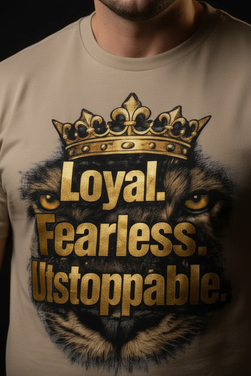 V.I.M 'Loyal. Fearless. Unstoppable.' Lion Tee - Velvet Ink Market (V.I.M)