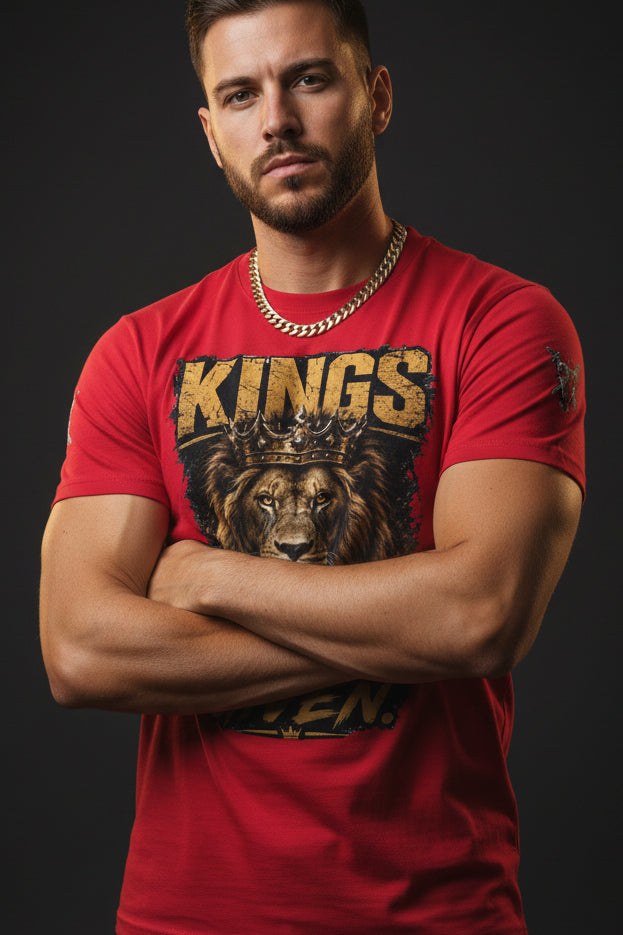 V.I.M 'Kings Are Made, Not Given' Lion Tee - Velvet Ink Market (V.I.M)